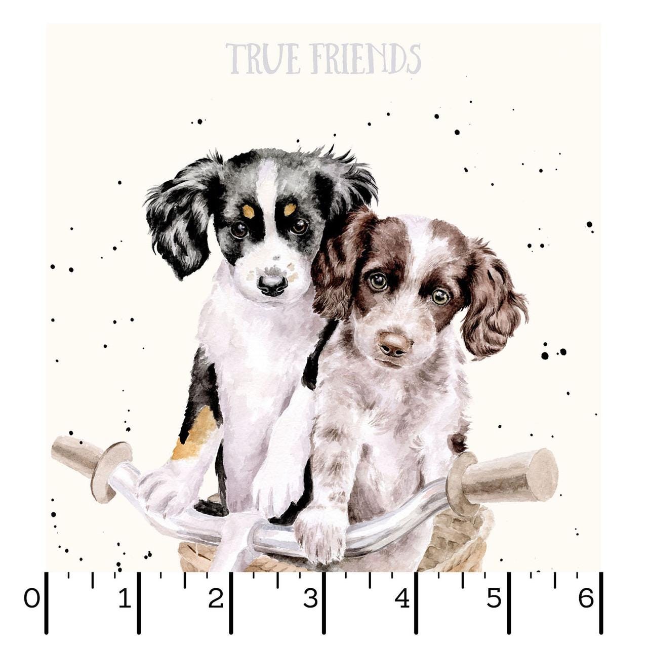 Together is Better #1 Soft Gray Quilt Fabric Panel by Maywood Studio