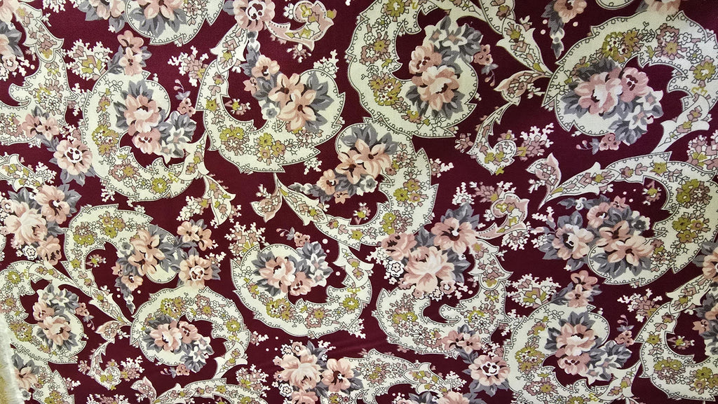 Exquisite Burgundy Paisley SC 10701 Quilt Fabric by Riley Blake