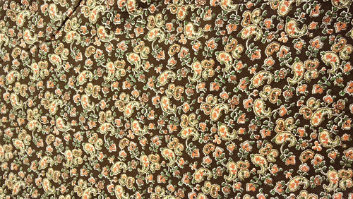 Brown Paisley Small Print Quilt Fabric