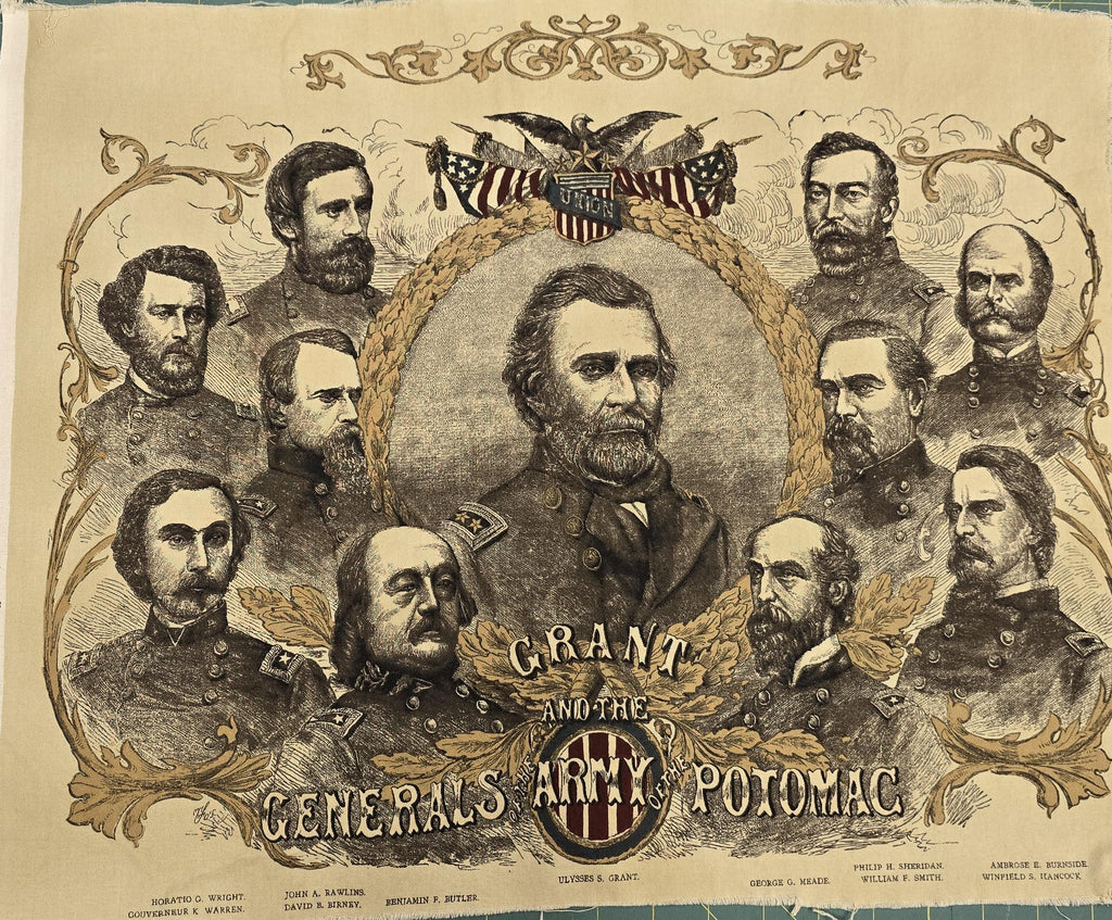 Commemorative Collections Civil War Union Generals Quilt Fabric Panel By Windham Fabrics