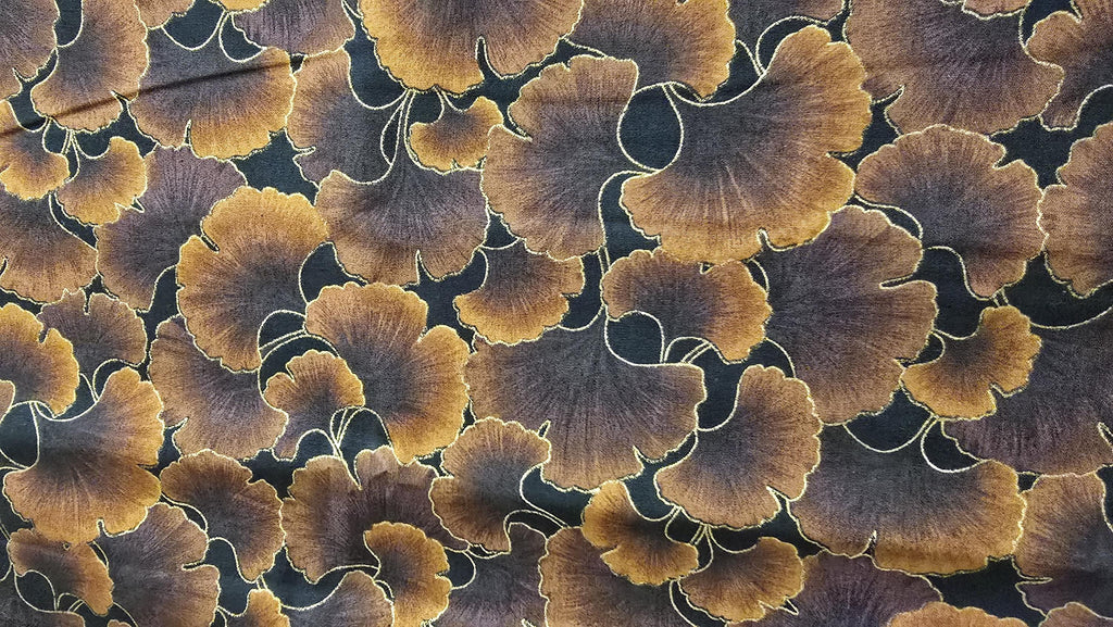 Oriental Brown/Rust Flower Quilt Fabric EMPR-17 Kona Bay Fabrics