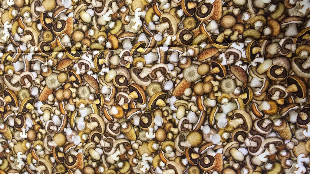 Mushrooms Allover Quilt Fabric by QT Fabrics