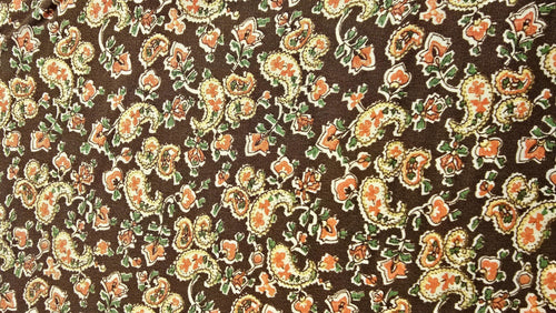 Brown Paisley Small Print Quilt Fabric