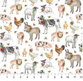 Barnyard Christmas Chickens Quilt Fabric by Northcott Fabrics
