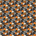 Night Owl Packed Multi Colored Pumpkins Quilt Fabric By Northcott Fabrics