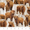 Highland Home Highland Cows Quilt Fabric by Northcott Fabrics