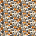 Night Owl Owls and Pumpkins Cream Background Quilt Fabric By Northcott Fabrics