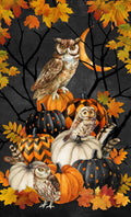 Night Owl Halloween Harvest Quilt Fabric Panel By Northcott Fabrics