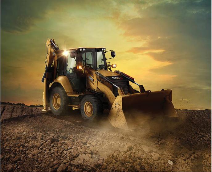 Licensed CAT Backhoe Quilt Fabric Panel By Riley Blake Fabrics