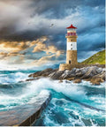 Coastal Guardians Lighthouse Quilt Fabric Panel By Henry Glass & Co.