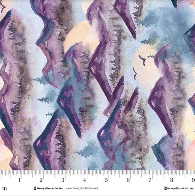 Valley View Vista Mountains Quilt Fabric By Henry Glass & Co.