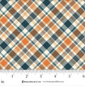 Ghost Graveyard orange and Black Plaid Quilt Fabric By Henry Glass & Co.