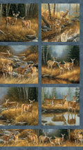 Birchwood Whitetail Deer Quilt Fabric Running Yardage By Northcott