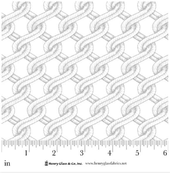 Coastal Guardians Twisted Rope Allover Quilt Fabric By Henry Glass & Co.