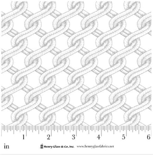 Coastal Guardians Twisted Rope Allover Quilt Fabric By Henry Glass & Co.