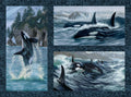 Voyage Orcas Quilt Fabric Panel By Northcott Fabrics.