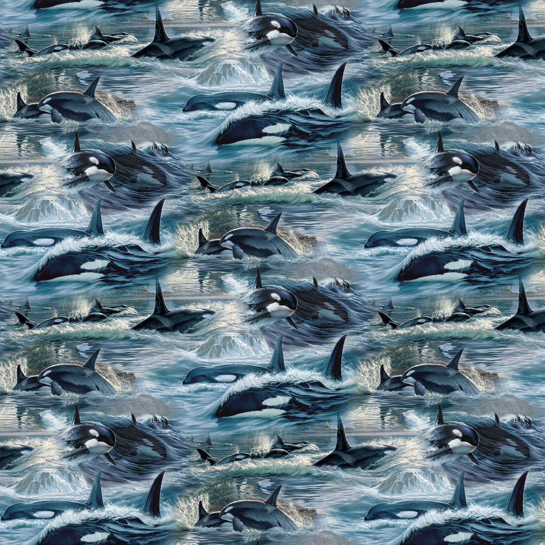 Voyage Orcas Allover Quilt Fabric By Northcott Fabrics.