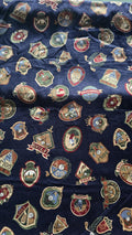 Golf Emblems Patches Cotton Quilt Fabric by Cranston Printwork