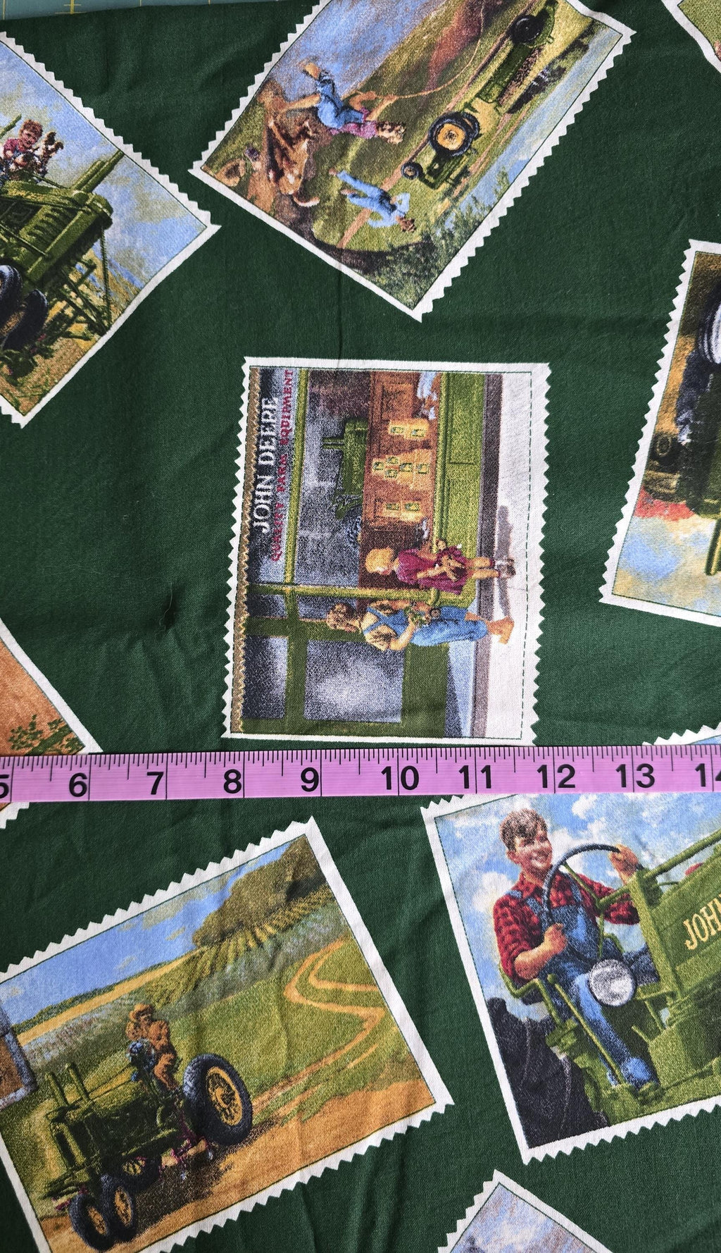 John Deere Old Tractor Pictures Quilt Fabric