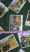 John Deere Old Tractor Pictures Quilt Fabric