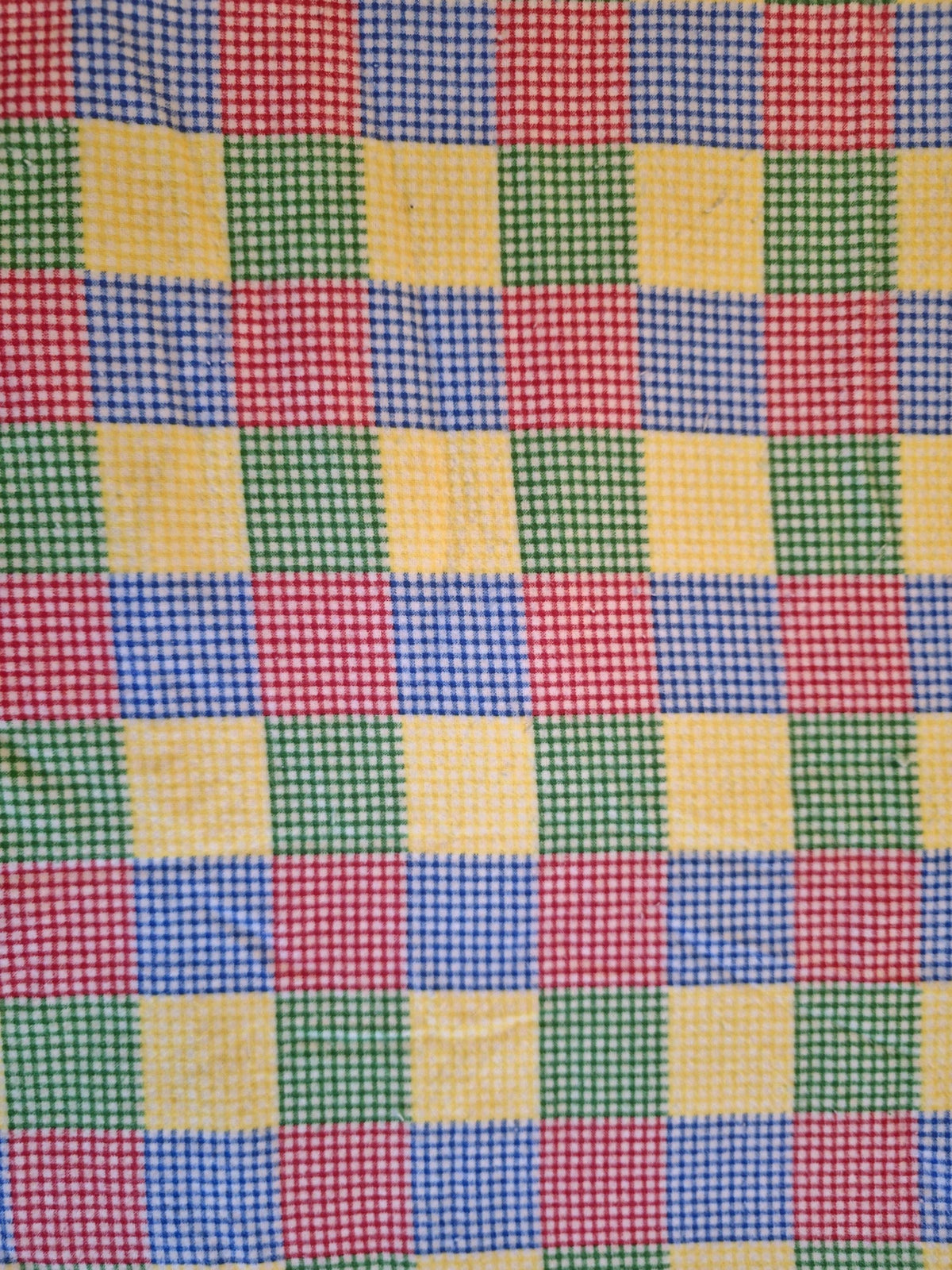 Yellow Green Blue Red White Cotton Soft Flannel Fabric