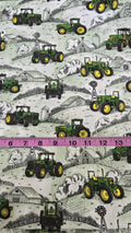 John Deere Tractors Scenic #1 Quilt Fabric by Daisy Kingdom