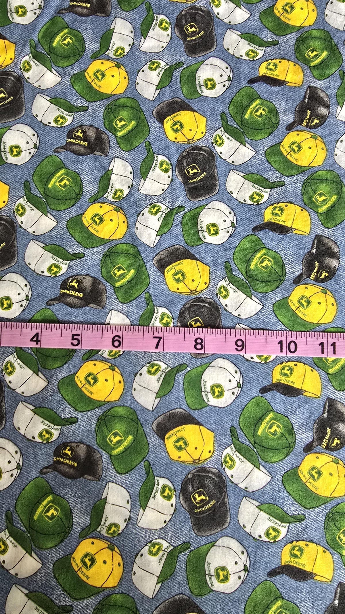 John Deere Tractors Hats Caps Quilt Fabric By Daisy Kingdom