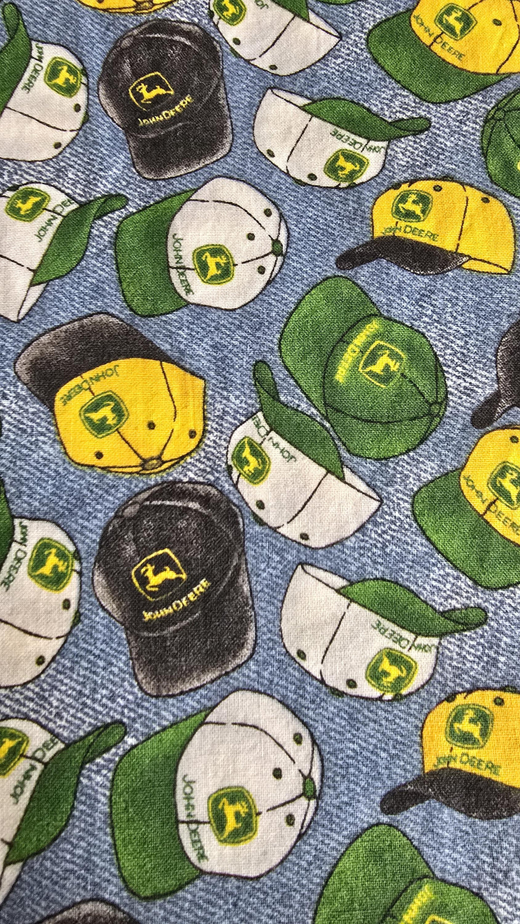 John Deere Tractors Hats Caps Quilt Fabric By Daisy Kingdom