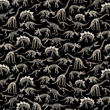 Dino Dinosaur Skeletons Quilt Fabric by Northcott Fabrics