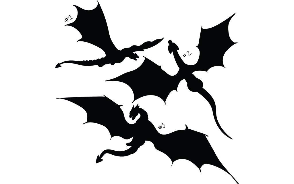 Dragon Silhouette Vinyl Sticker