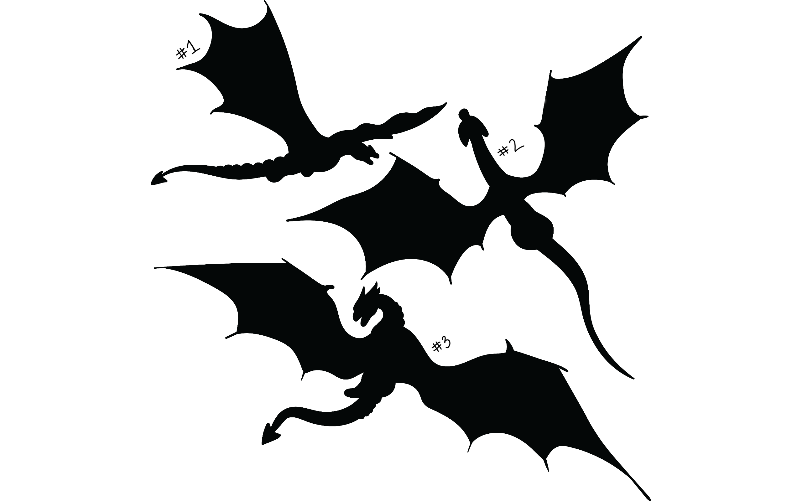 Dragon Silhouette Vinyl Sticker