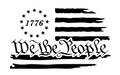 1776 We The People Distressed Flag Vinyl Sticker/Decal