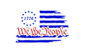 1776 We The People Distressed Flag Vinyl Sticker/Decal